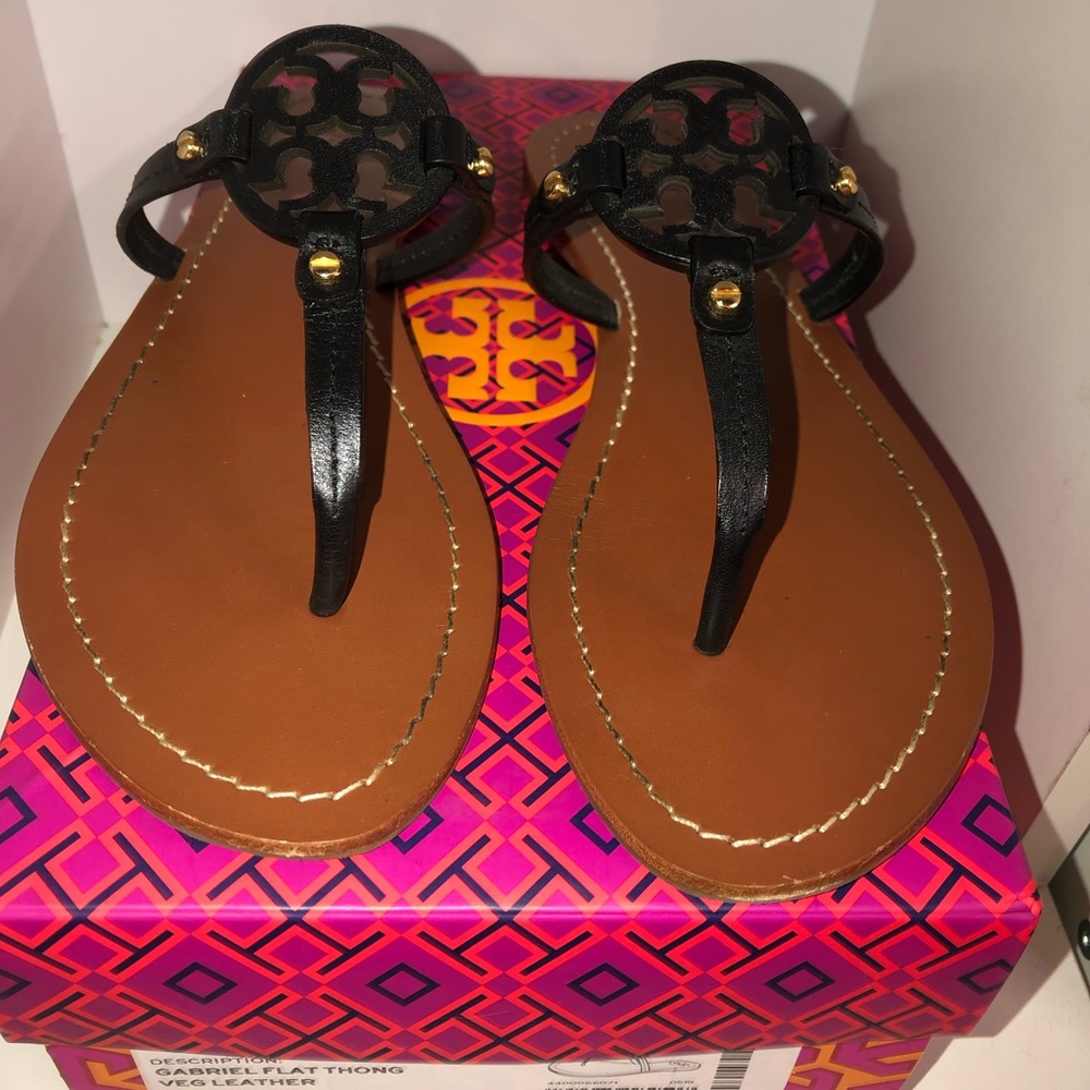 TORY BURCH MINI MILLER LEATHER SANDALS